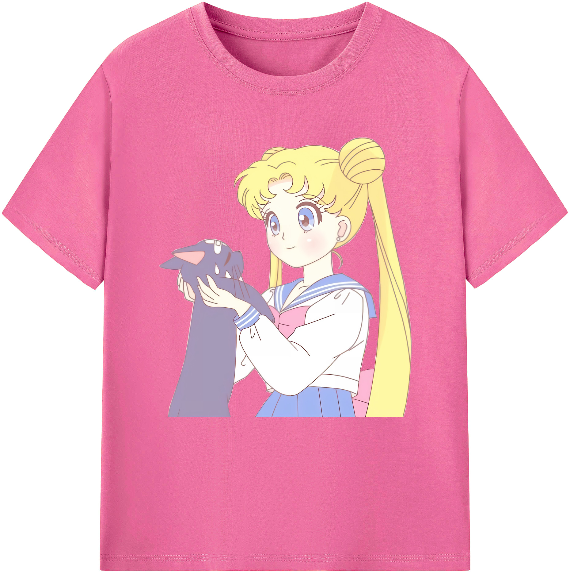 （画像用） 美少女戦士セーラームーン 愛野 美奈子 あいの みなこ Sailor Moon Aino Minako レディースカジュアルプリントTシャツ（綿100％）